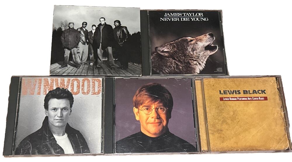 CD 5x Rock James Taylor Steve Winwood Dave Matthews Elton John Lewis Black
